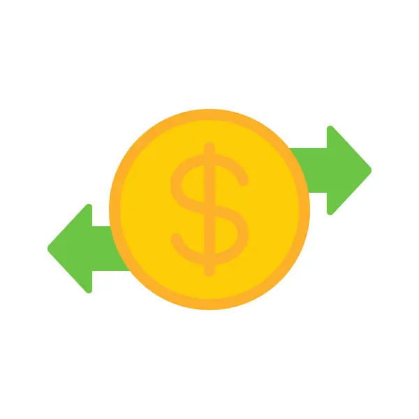 Money Transfer Arrows Web Icon Vector Illustration — Stock Vector