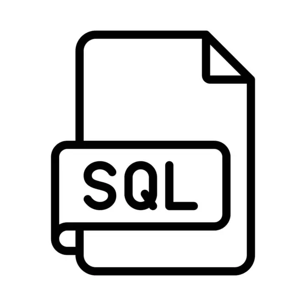 Sql File Icon Vector Illustration — Stock Vector