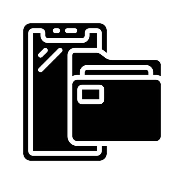 Ikona Folderu Mobilnego Ilustracja Wektora — Wektor stockowy