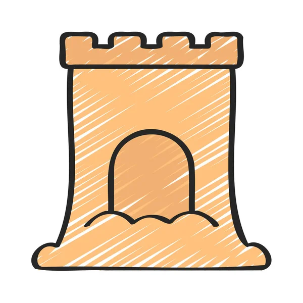 Castle Icon Vector Illustration Design — Stock Vector