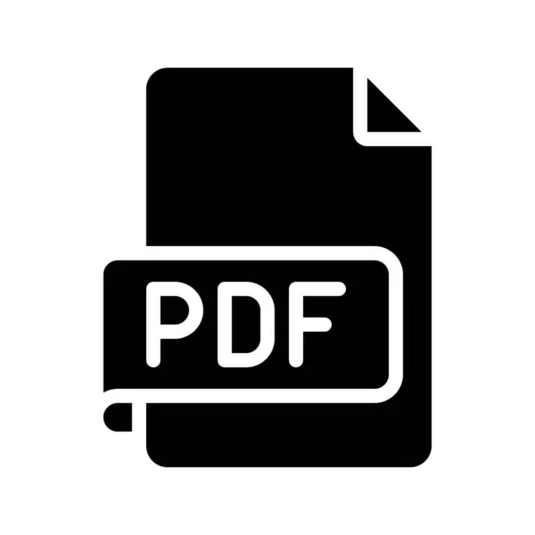 Plik Pdf Format Ikony Wektor Ilustracji — Wektor stockowy