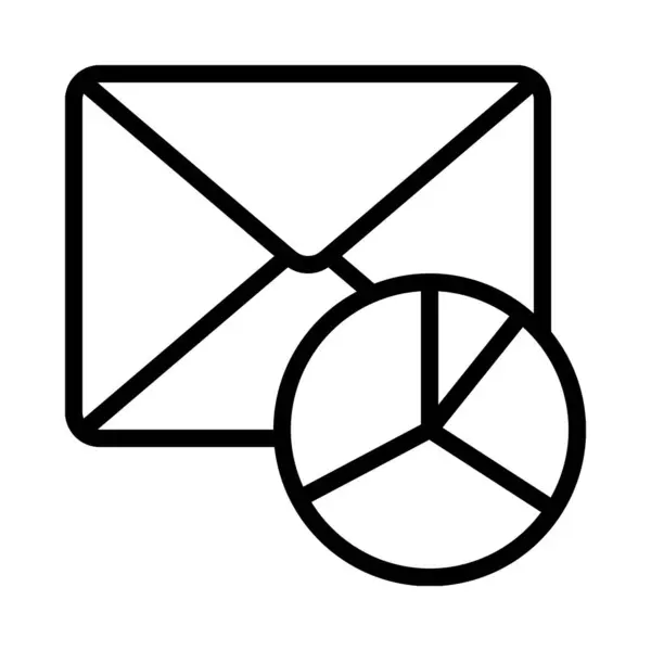 ピースチャート 電子メールアイコン シンプルなイラスト — ストックベクタ