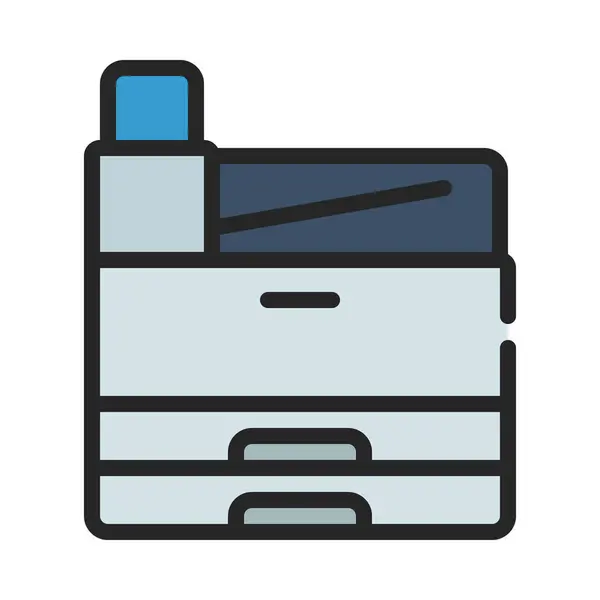 Icono Impresora Oficina Ilustración Web Simple — Archivo Imágenes Vectoriales