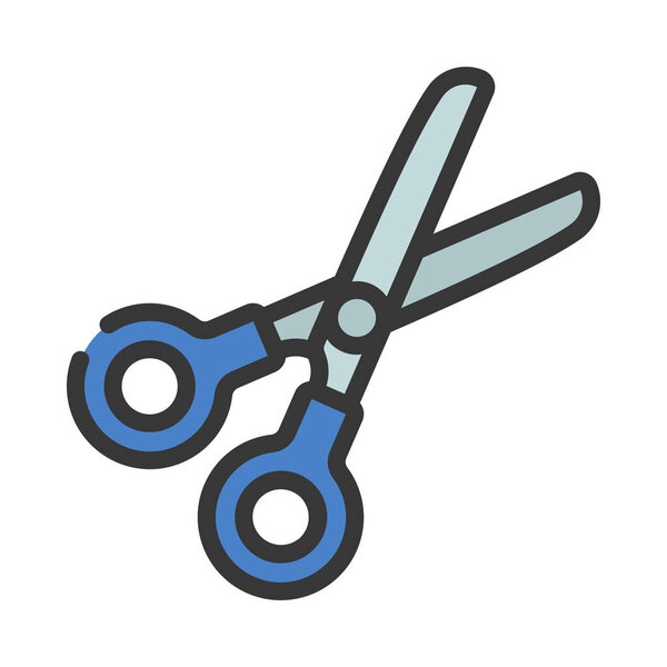 векторная иллюстрация иконки ножниц на белом фоне
 