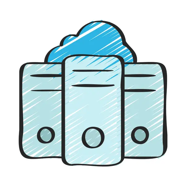 Ikona Cloud Computers Ilustracja Wektorowa — Wektor stockowy