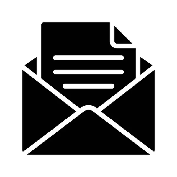 Abrir Ícone Mail Ilustração Vetorial — Vetor de Stock