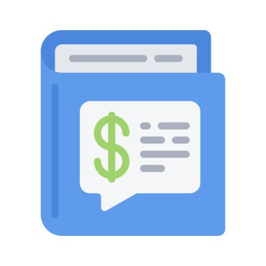 Mali Danışma Defteri simgesi, vektör illüstrasyonu