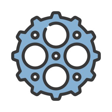 Cogwheel ağ simgesinin vektör illüstrasyonu