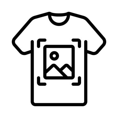 T-Shirt Tasarım Web simgesi, vektör illüstrasyonu         