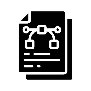 SVG Belge simgesi, vektör illüstrasyonu 