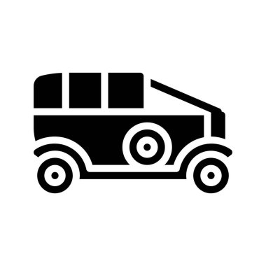 araba simgesi, vektör illüstrasyonu basit tasarım 