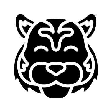 hayvan, kaplan simgesi, vektör illüstrasyonu 