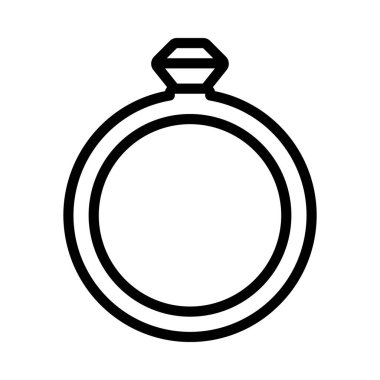 Elmas halka ikonu vektör illüstrasyonu