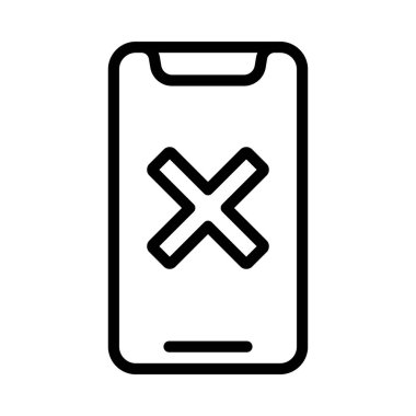 akıllı telefon simgesi, vektör illüstrasyonu basit tasarım