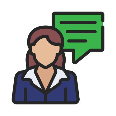 Danışman Web simgesi vektör illüstrasyonu