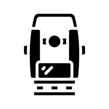Dijital Theodolite simge vektör illüstrasyon tasarımı