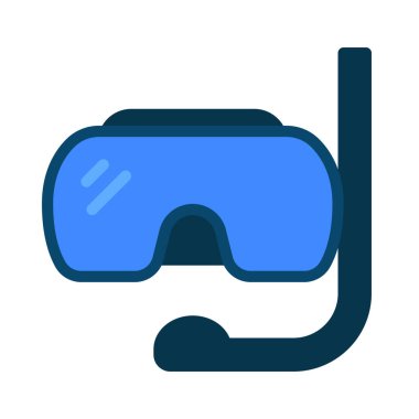 Şnorkel ağ simgesi vektör illüstrasyonu