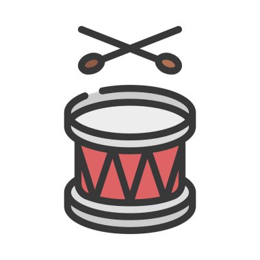 Davul simgesi vektör illüstrasyon tasarımı