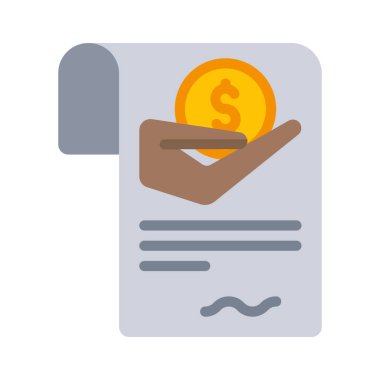 Contract icon, vector illustration simple design