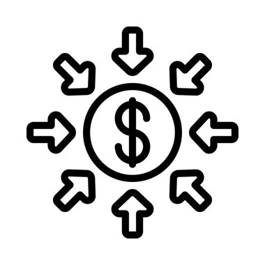 Kalabalık Finansmanı web simgesi düz tasarım, vektör illüstrasyonu