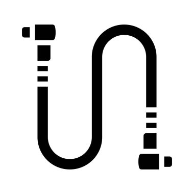 Hoparlör Kablo düz simgesi, vektör illüstrasyonu 