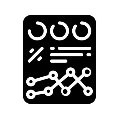 Veri Paneli simgesi, vektör illüstrasyonu  