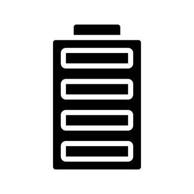 Tam Batarya ağ ikonu vektör illüstrasyonu