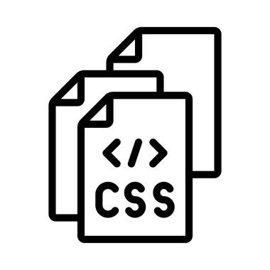 Kod Birikmiş Web simgesi, vektör illüstrasyonu                             