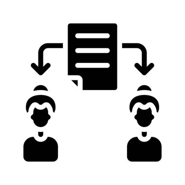 Görev Delegasyonu düz simgesi, vektör illüstrasyonu 