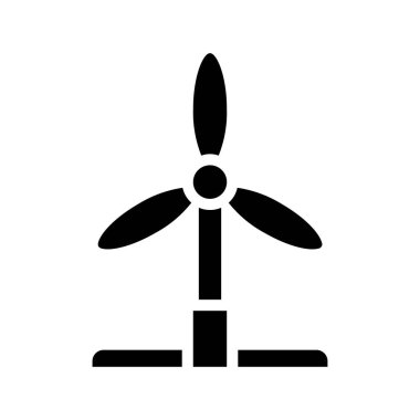 Rüzgar güç türbini. Web simgesi basit illüstrasyon         