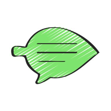 Yaprak İleti Kabarcık vektör illüstrasyonuName 