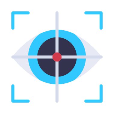 Göz simgesi, vektör illüstrasyonu basit tasarım