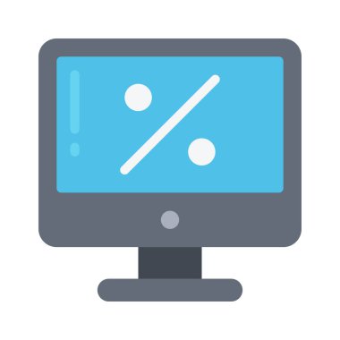 indirimli bilgisayar ekranı, konsept vektör resimleme arkaplan tasarımı 