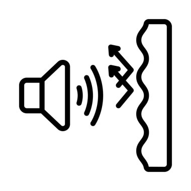 Ses Doğrulama Duvarı düz simgesi, vektör illüstrasyonu 