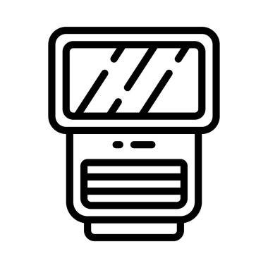 Flash flat icon, vector illustration 