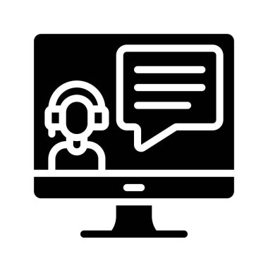 Dijital Yardımcı ikon vektör çizimi tasarımı