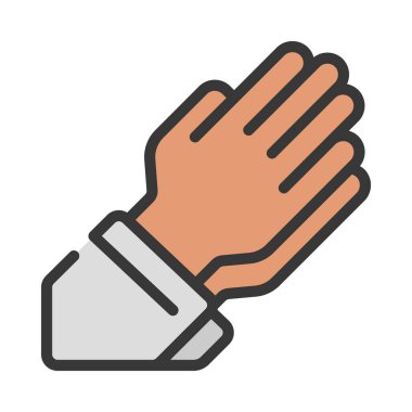 Dua Elleri Web simgesi vektör illüstrasyonu