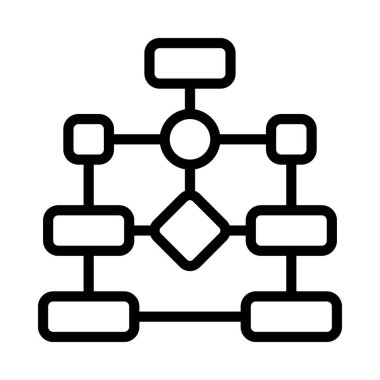 Çalışma akışı düz simgesi, vektör illüstrasyonu 