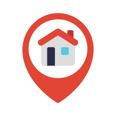 ev konumu ikon vektör illüstrasyonu 
