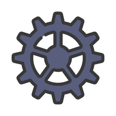 Cogwheel ağ simgesinin vektör illüstrasyonu