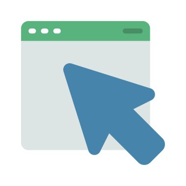 Web Sitesi Web simgesi vektör illüstrasyonuna tıklıyor