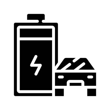 Battery icon, vector illustration simple design