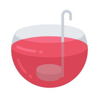 Düz simge, vektör illüstrasyonuna bas 