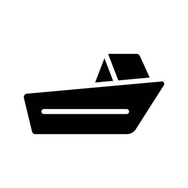  Tekne simgesi, basit vektör çizim