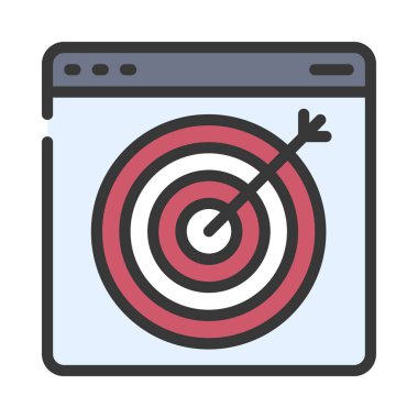 hedef simge vektör illüstrasyonu