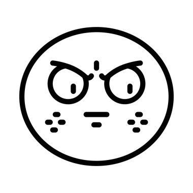 Beyaz arkaplanda duygu simgeleri izole edildi