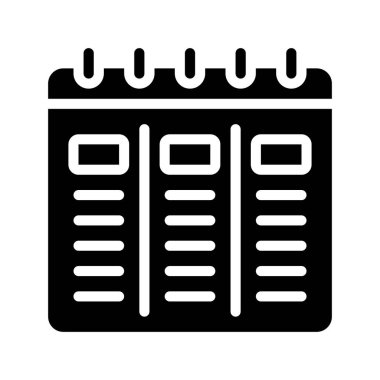 Zamanlama simgesi, vektör illüstrasyonu 