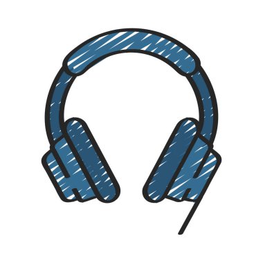 kulaklık simgesi, vektör illüstrasyonu 