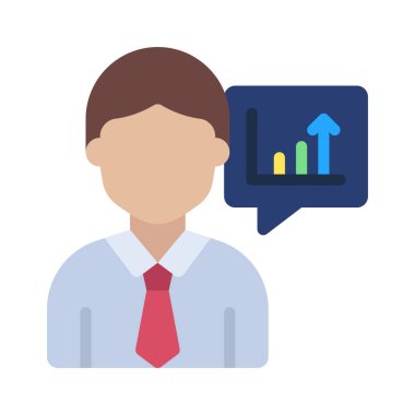 Erkek Analizci simge vektör illüstrasyon tasarımı