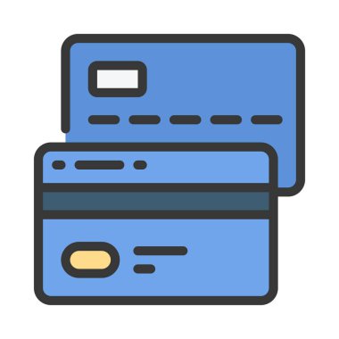 Kredi kartı web simgesi vektör illüstrasyonu